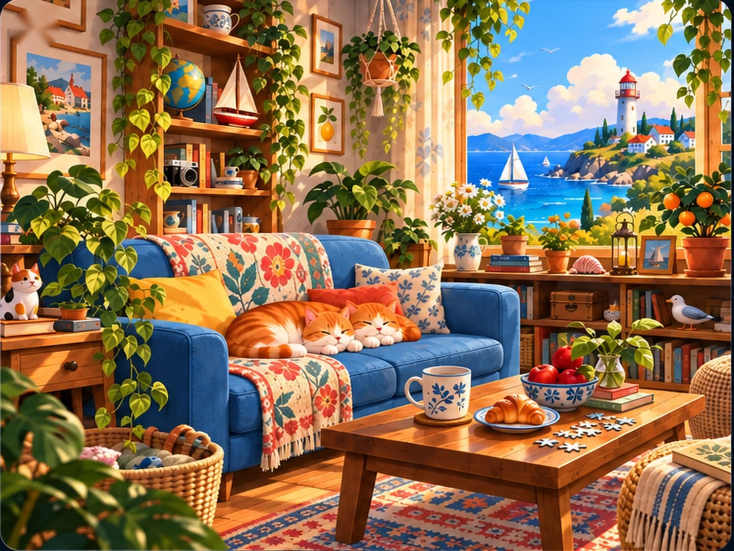 Coastal Cozy Room visual puzzle
